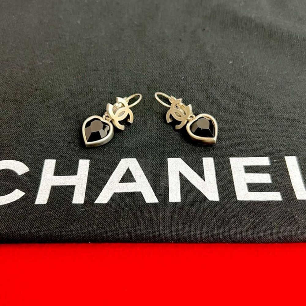 Chanel Coco Mark Heart Earrings